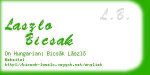 laszlo bicsak business card